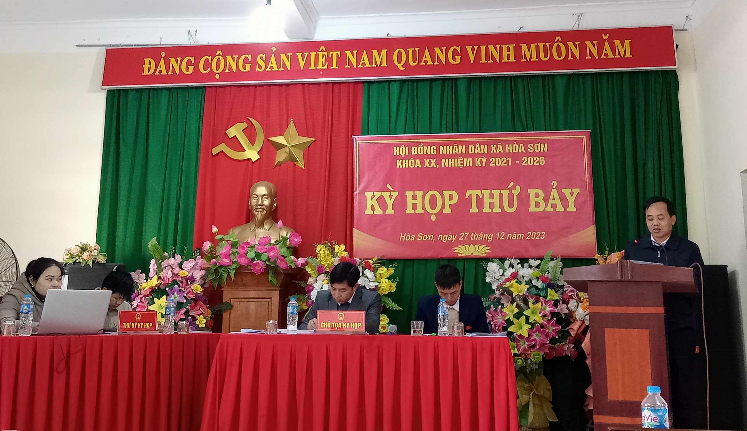 Đồng chí Bùi Quốc Khánh, Phó bí thư huyện ủy, Chủ tịch UBND huyện phát biểu chỉ đạo