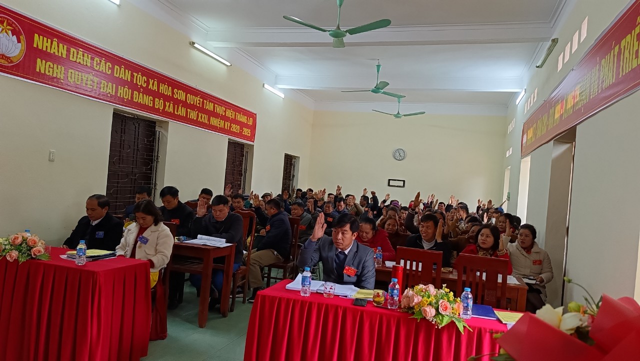 Đại hội hiệp thưởng cử Ủy viên Ủy ban MTTQ Việt Nam xã Hòa Sơn nhiệm kỳ 2024 - 2029
